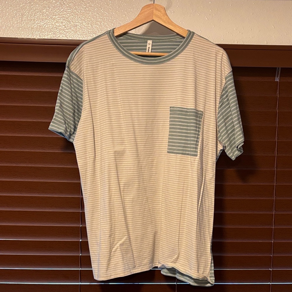 Wishlist Mint and White Striped Tee